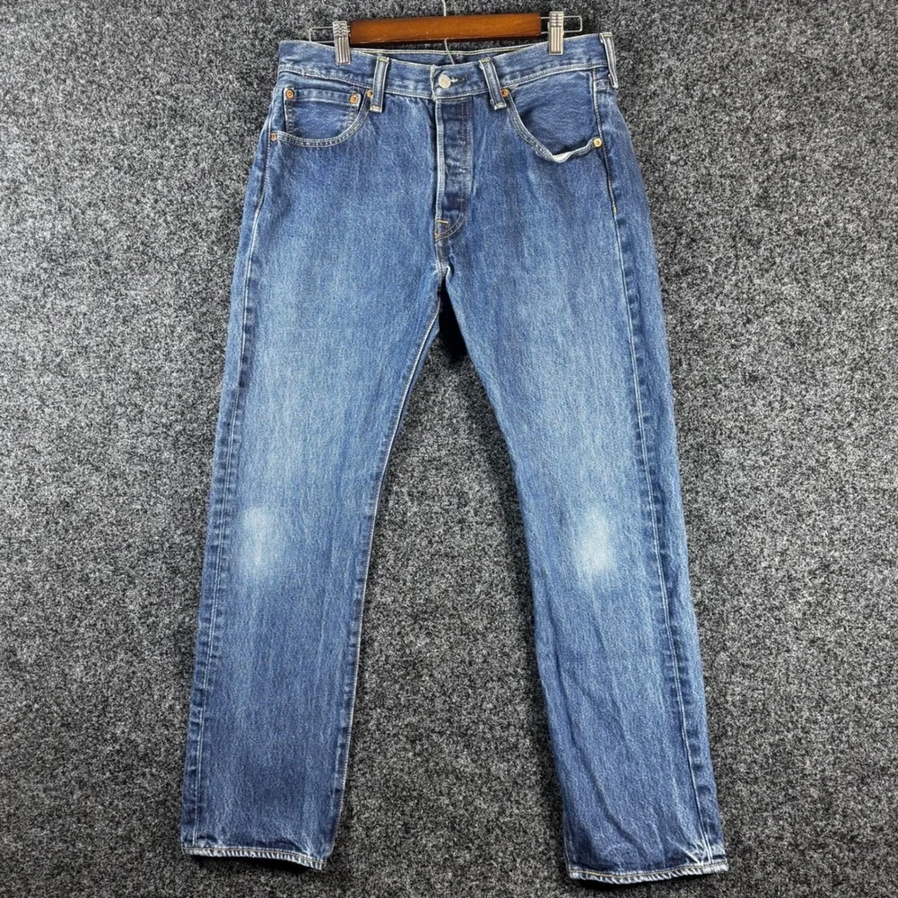 Levis 501 Original Fit Jeans Mens 32x30 Blue Denim Straight Leg 00501-0115